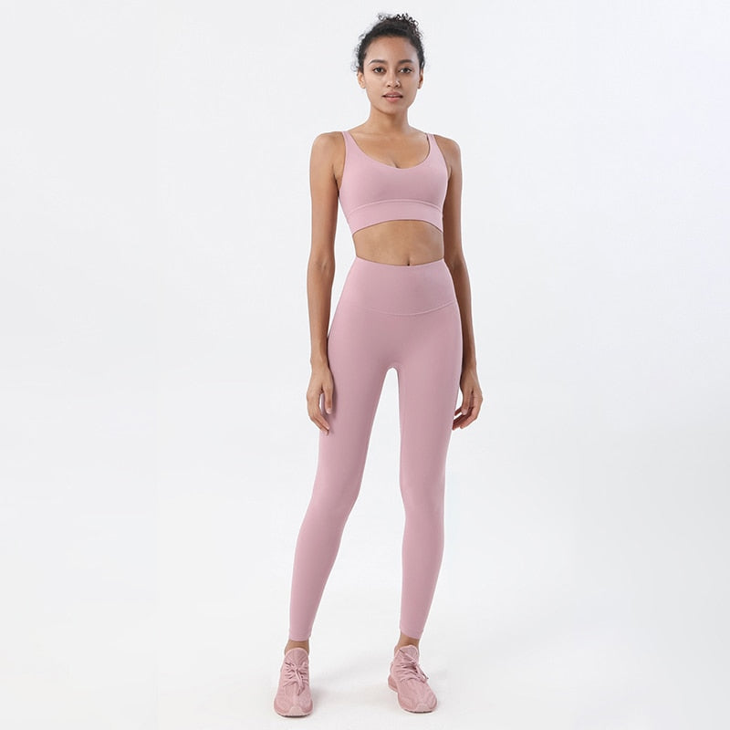 2 Piece/set Tracksuits Ladies Yoga Set Sports Suit Lounge Wear Crop Tops Leggings 14 colors Clothing Company Sydney