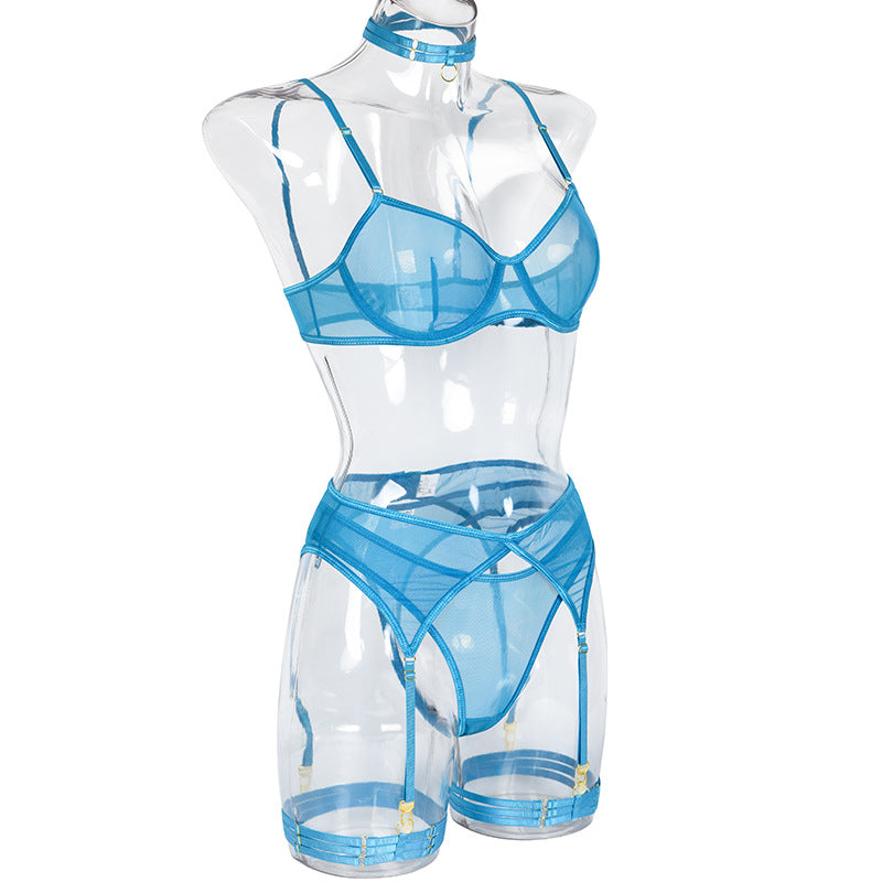 4 Piece Lingerie Underwear Bra Garters Brief Sets Transparent Lace Seamless Panties Set The Clothing Company Sydney