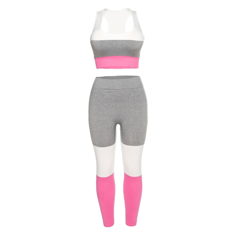 2 Piece Gym Sets Women's Outfits Push Up Yoga Set Seamless Suit for Fitness Pilates Training Wear Ladies Sportswear Leggings Tracksuit The Clothing Company Sydney