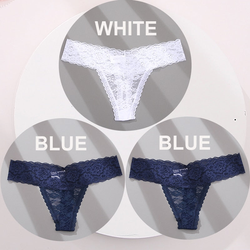3 pack G-string Thong Panties Lace Floral Underwear Transparent Underpants Lingerie Briefs The Clothing Company Sydney