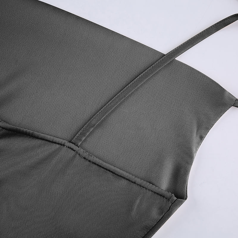 Strappy Solid Satin Backless Sleeveless Casual Dress Mini Sundress Summer Dresses The Clothing Company Sydney