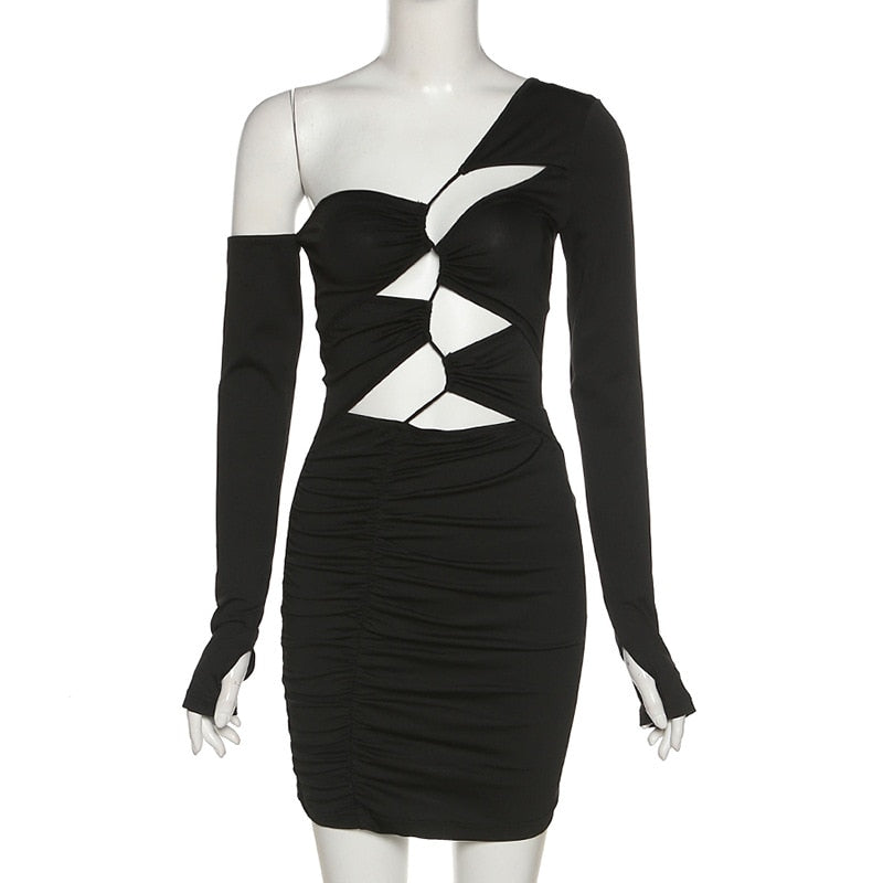 Chic Fashion Long Sleeve Cut Out Bandage Mini Dress Outfit Club Party Bodycon Dress The Clothing Company Sydney