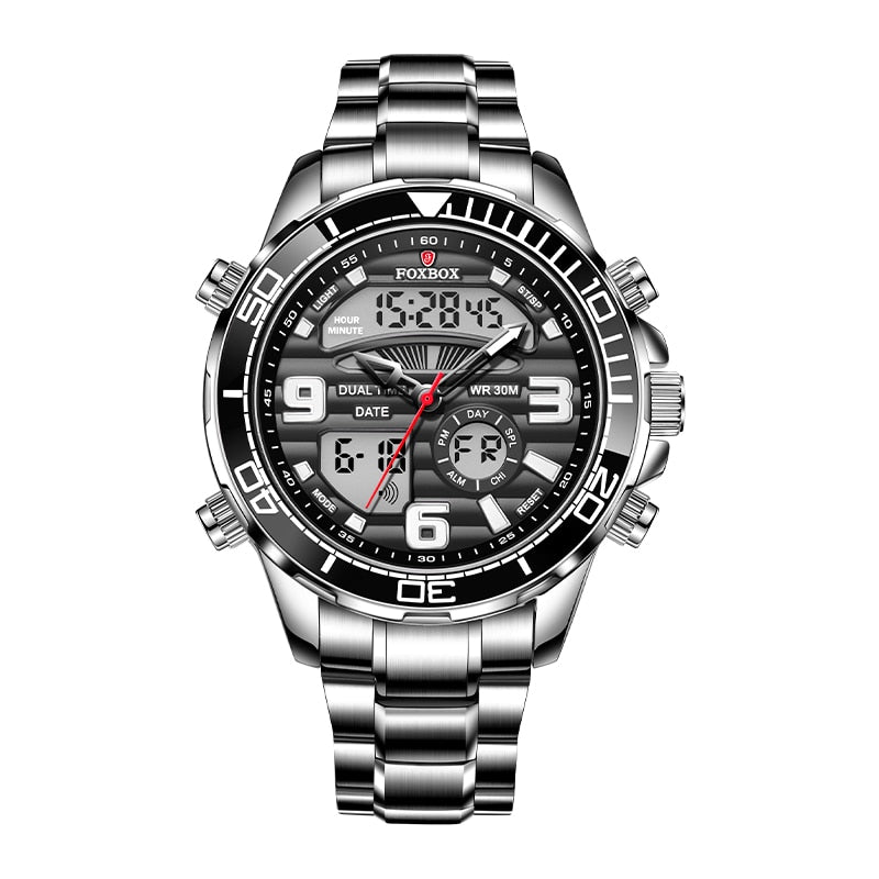 Lige Brand Foxbox Digital Mens Watches Sport Quartz Wristwatch All Steel Military Waterproof Watch The Clothing Company Sydney