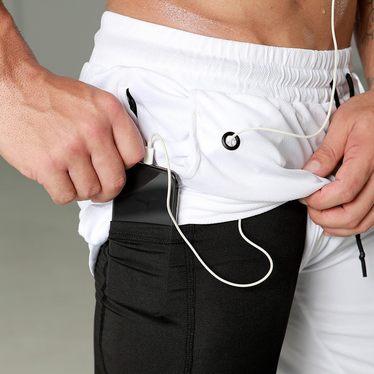 Men's Gym Pants Outdoor Tights Double-Layer Quick Drying Bodybuilding Casual Fitness Running Workout Basketball Sweatpants The Clothing Company Sydney