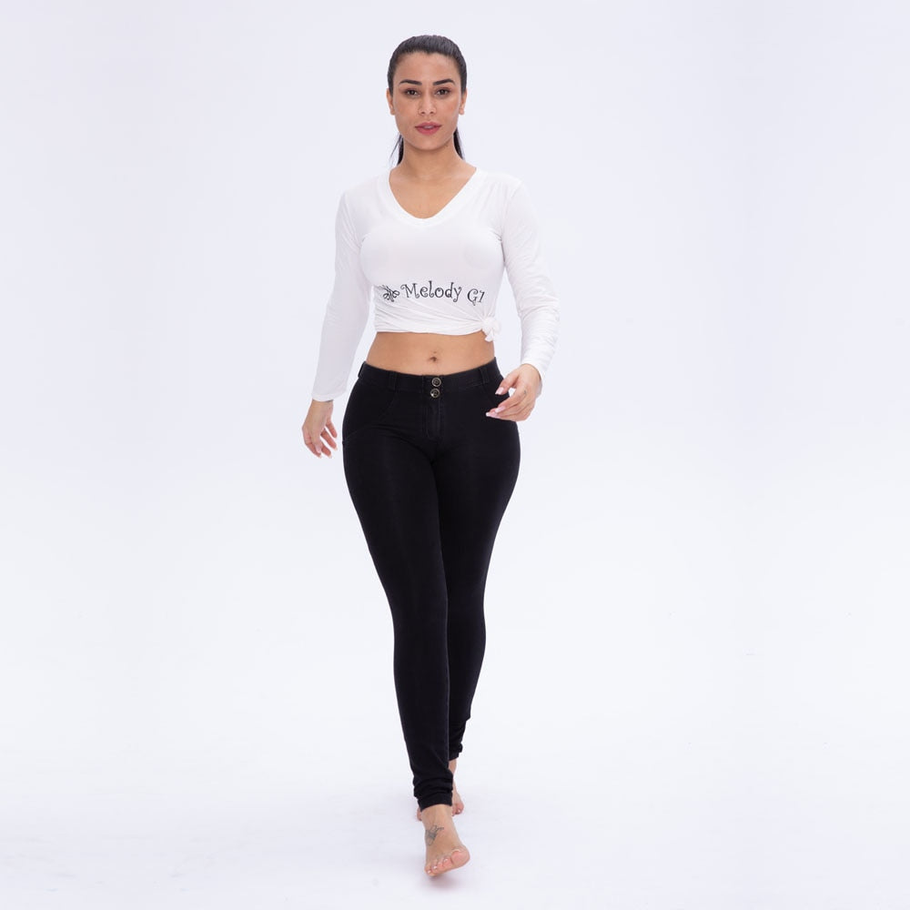 Melody Stretch Boyfriend Jean Straight Leg Jeans Women's Denim Skinny Black Pants Hip Capris Pencil Jeggings Push Up Pants The Clothing Company Sydney