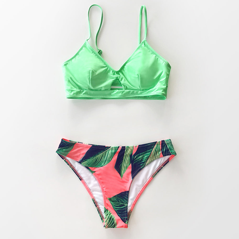 Cut out Low-waist Bikini Sets Swimwear Swimsuits Bathing Suit Navy Floral Tank Bikinis Beachwear The Clothing Company Sydney