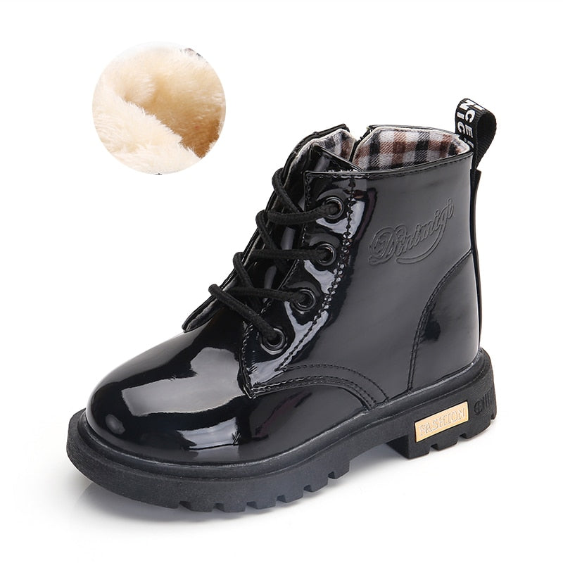 Children Shoes Snow Boots for Kids Boys Girls PU Leather Winter Shoes The Clothing Company Sydney