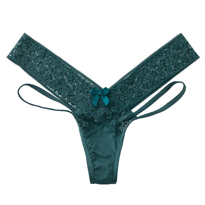 Women's Lace Panties Low-waist Temptation Lingerie Ladies Cross Strap G String Thong Hollow out Solid Underwear The Clothing Company Sydney