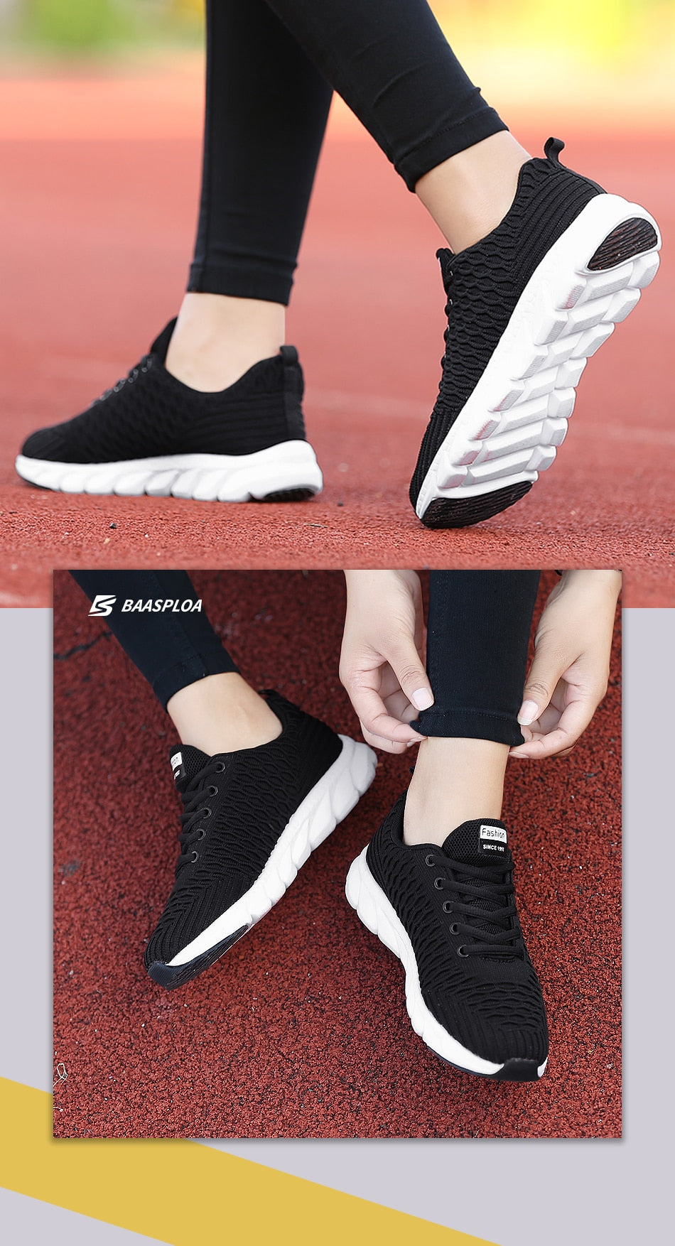 Women's Sneaker Fitness Shoes Lace up Non-Slip Soft Tennis Shoes Lace-up Lightweight Jogging Walking Breathable Sneakers The Clothing Company Sydney