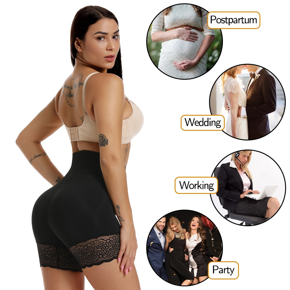 Women's Body Shaper High Waist Safety Shorts Lace Knickers Tummy Control Panties Underwear Shaping Boyshorts Shapewear The Clothing Company Sydney