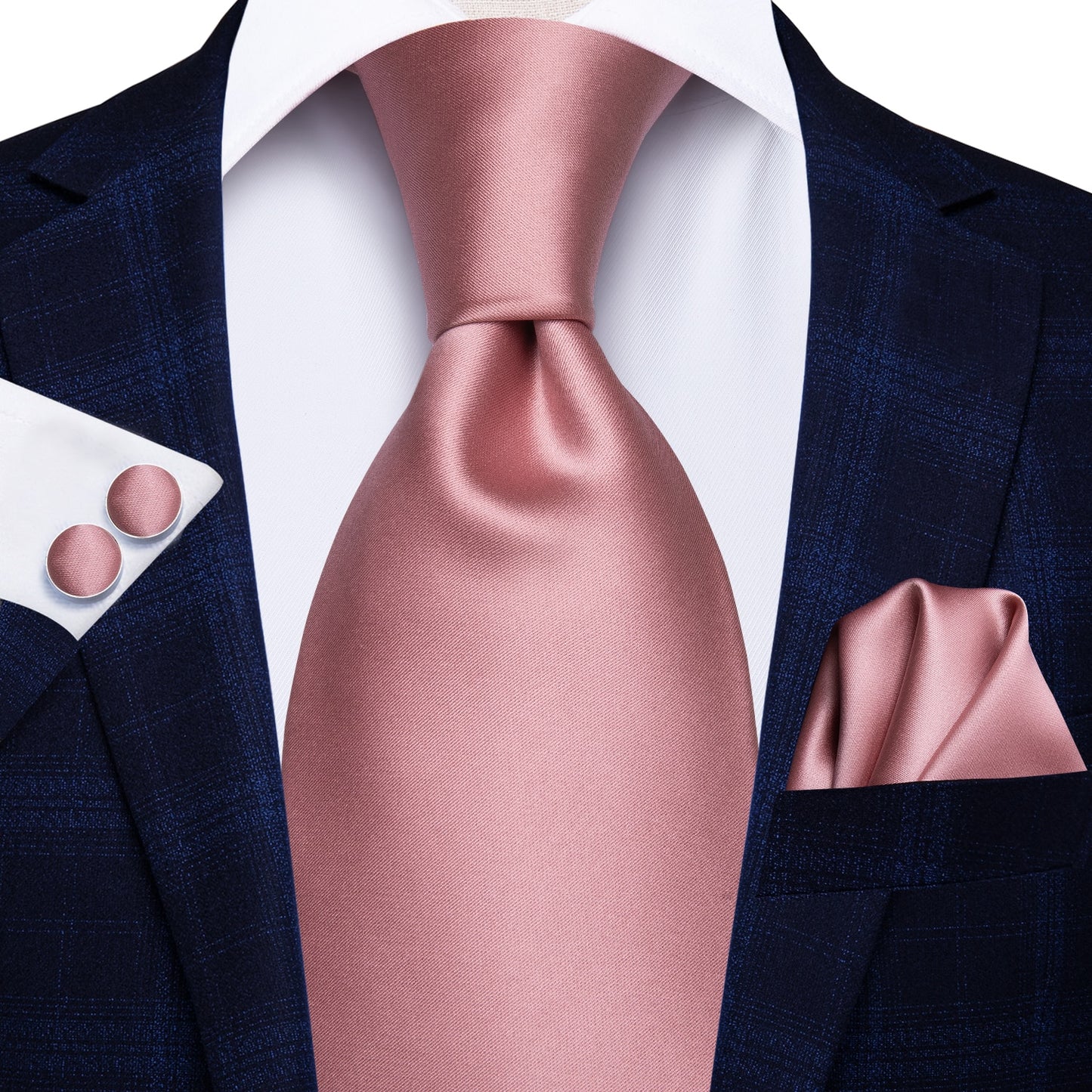 3 Piece 8.5cm Business Solid Paisley 100% Silk Men's Tie Neck Strip Ties for Men Formal Luxury Wedding Neckties Cufflinks Pocket Square The Clothing Company Sydney