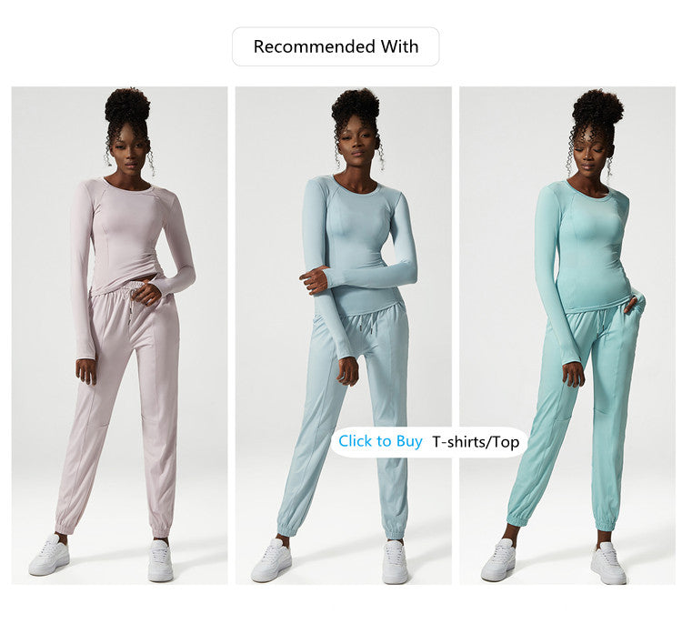 Drawstring Running Sport Joggers Women Quick Dry Athletic Loose Gym Fitness Sweatpants Calf Hollow Out Side Pockets Workout Pant The Clothing Company Sydney