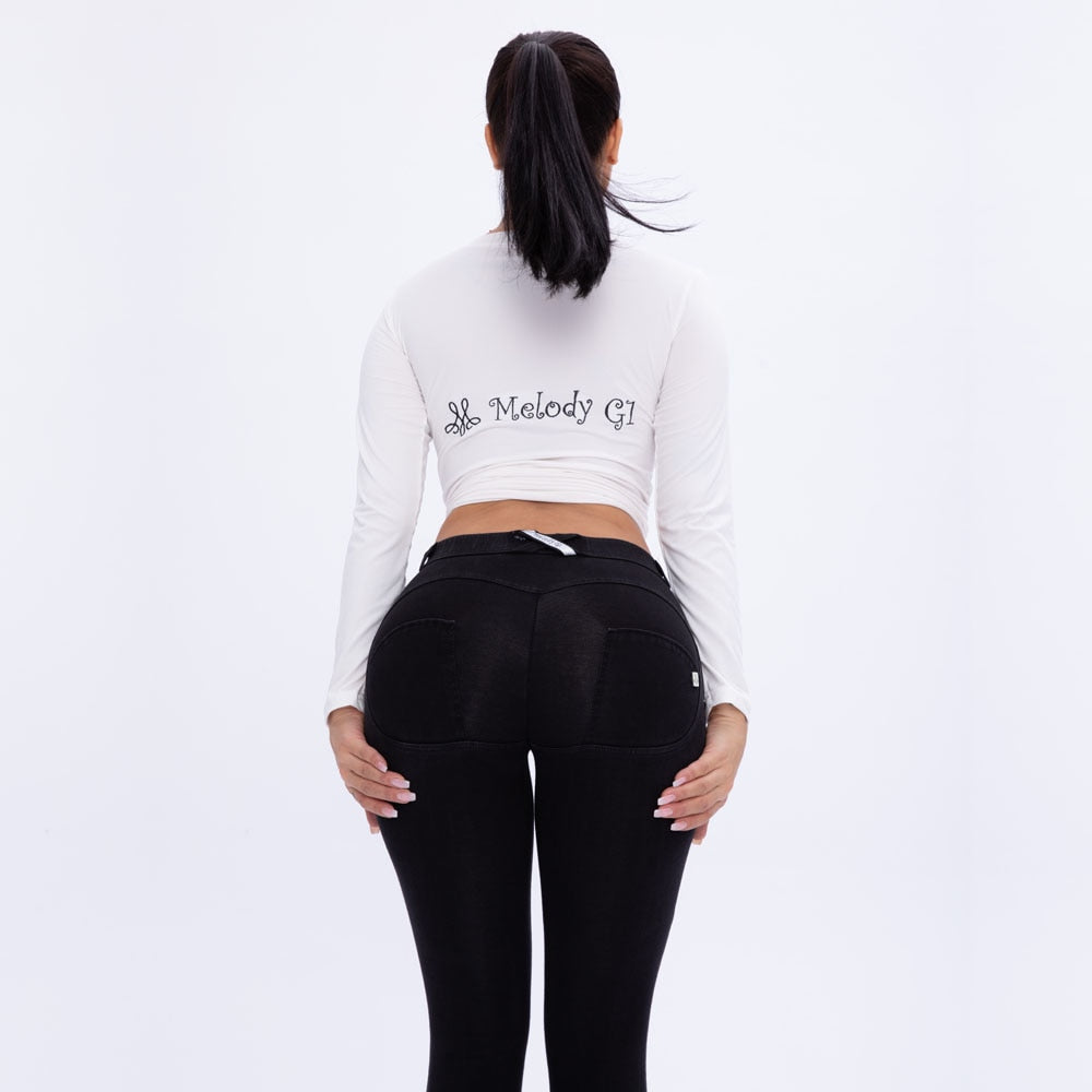 Melody Stretch Boyfriend Jean Straight Leg Jeans Women's Denim Skinny Black Pants Hip Capris Pencil Jeggings Push Up Pants The Clothing Company Sydney