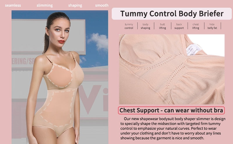 Bodysuit Shapewear Seamless Body Shaper Tummy Control Corset Top Women's Sheath Waist Trainer Abdomen Shaper The Clothing Company Sydney