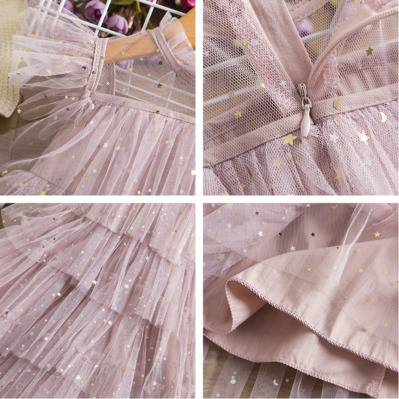 Summer Girls Casual Princess Children Beach Bathing Sleeveless Layered Birthday Party Cake Flower Tulle Costume The Clothing Company Sydney