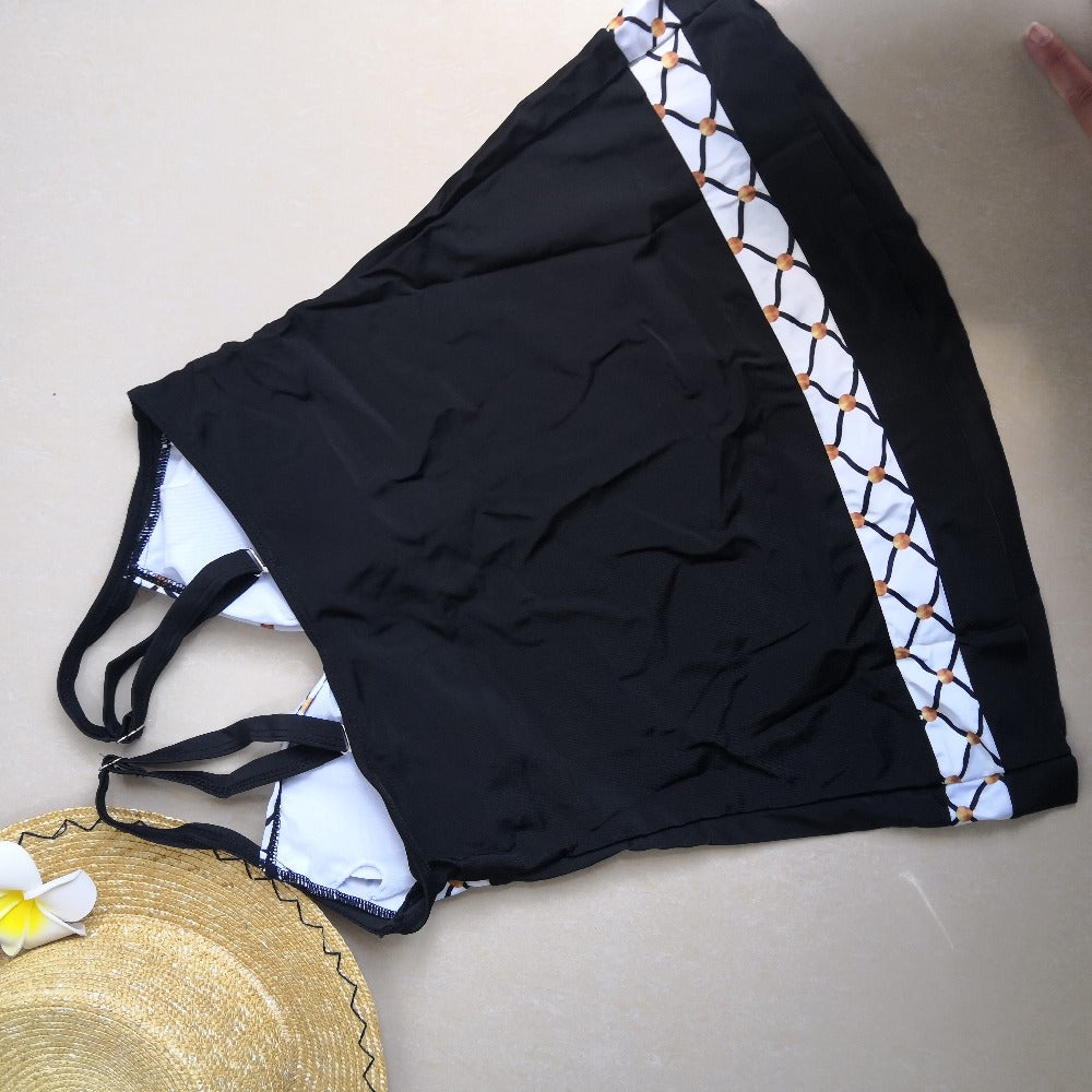 Plus Size Tankini Swimwear Plaid Bikini Bathing Suit Beach Wear Swimsuit Bow Tied Deep V Bodysuit Summer wear The Clothing Company Sydney