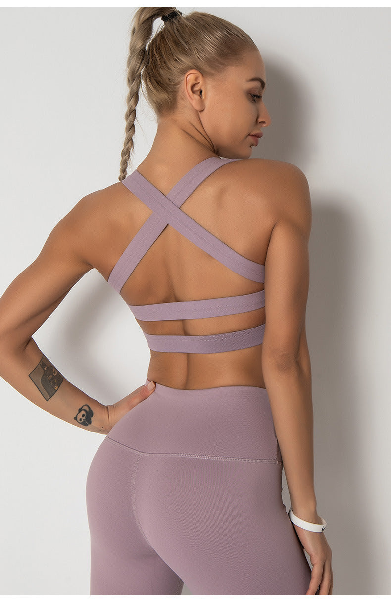 Sports Bra Shockproof Glamour Classic Comfortable Style Tank Wide Shoulder Strap Yoga Top Push Up Fitness Bras The Clothing Company Sydney