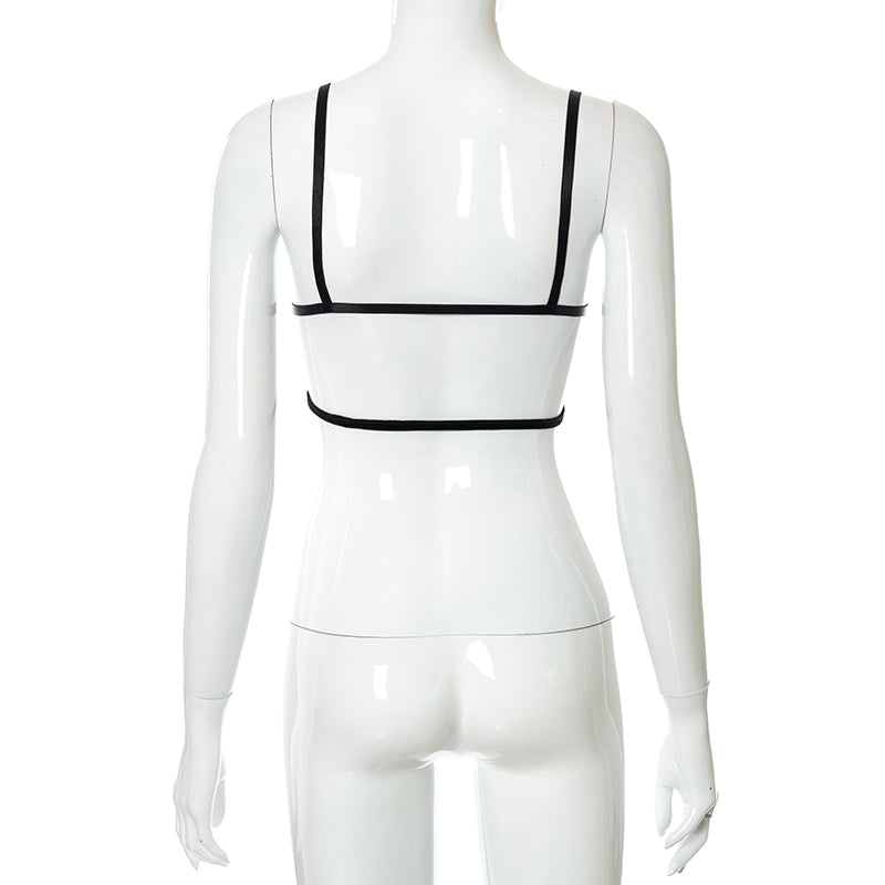 Two Piece Set Women Turtleneck Cut Out Long Sleeve Split Mini Dress+Bandage Lace Up Bra Autumn Goth Y2K Outfit The Clothing Company Sydney