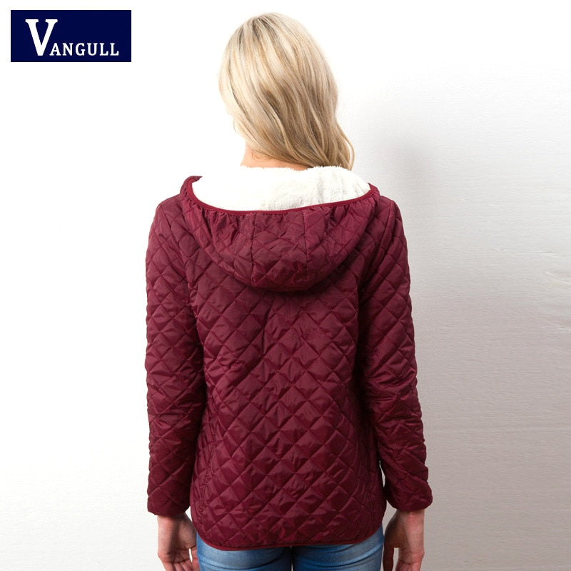 Women's Hooded Jacket Casual Basic Warm Velvet Lamb Parka Coat Autumn Winter New Solid Light Soft Outerwear The Clothing Company Sydney