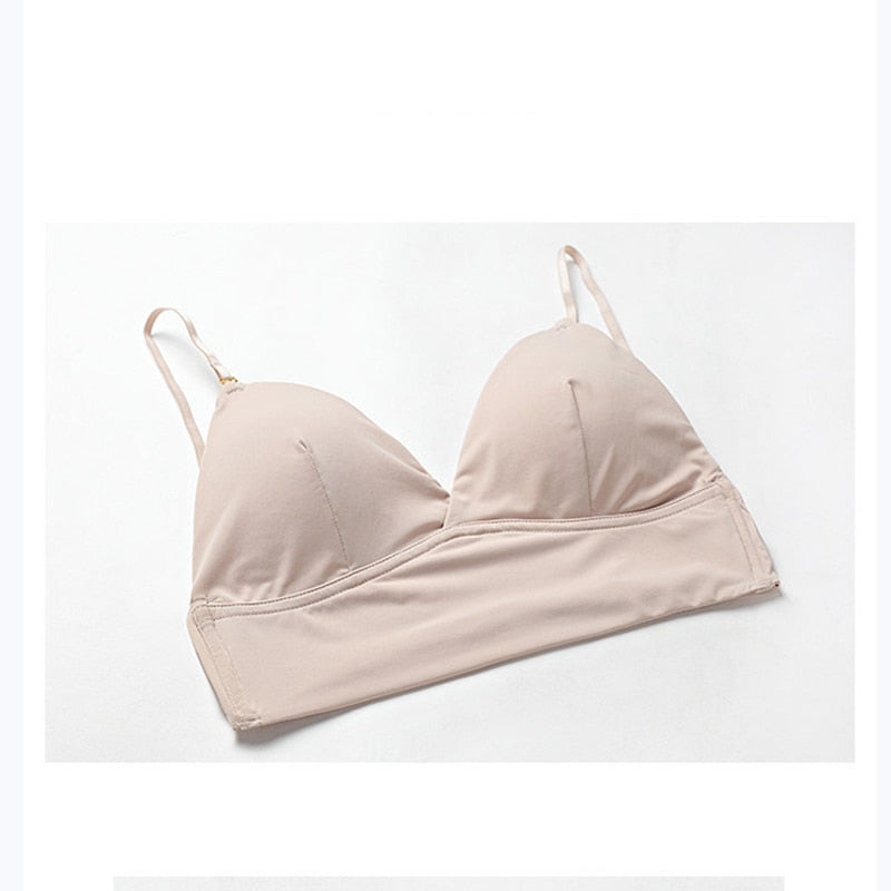 Backless Bra Triangular Women's U-Shape Beauty Back Lingerie Dot Mesh Thin Soft Seamless Bralette Underwear The Clothing Company Sydney