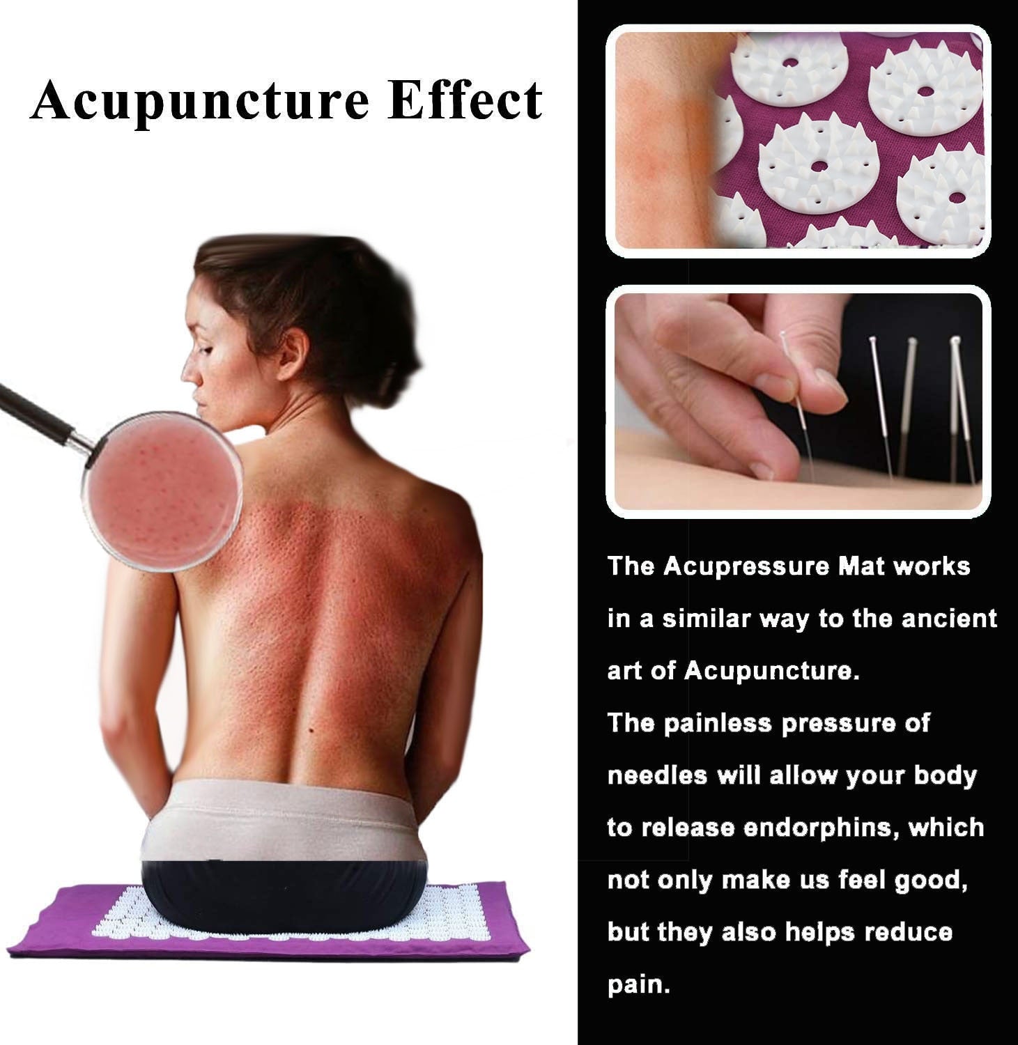 Yoga Acupressure Mat Pillow Massage Set for Back Neck Pain Relief and Muscle Relaxation The Clothing Company Sydney