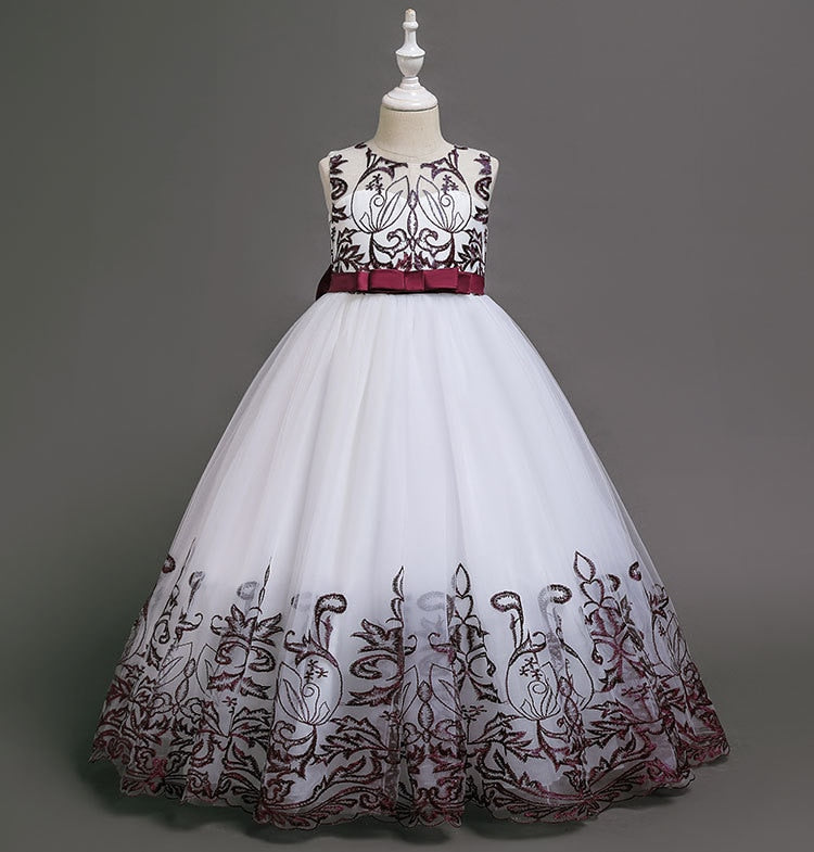 Puffy Tulle Lace Flower Girl Dress Costume Children Bride Ball Gown Princess Dress for Girl Wedding Party Dresses The Clothing Company Sydney