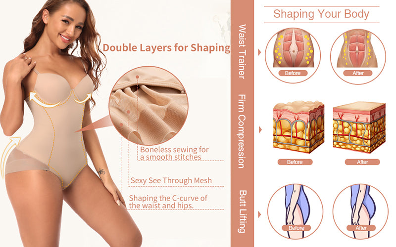 Shapewear Bodysuit for Women Tummy Control Butt Lifter Panties Waist Trainer Stomach Body Shaper Underwear Girdles The Clothing Company Sydney