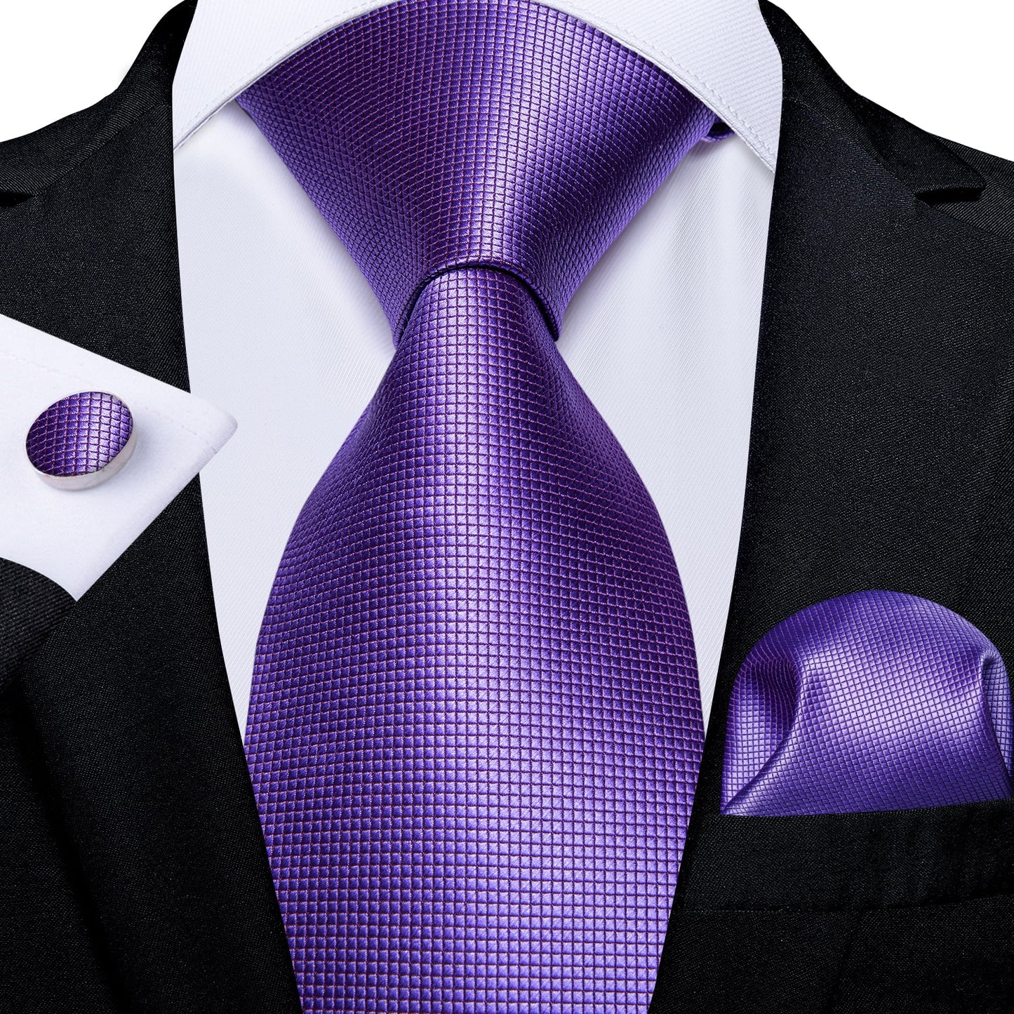 Men Purple Floral Paisley Necktie Business Formal 100% Silk Tie Pocket Square Set For Wedding Party The Clothing Company Sydney