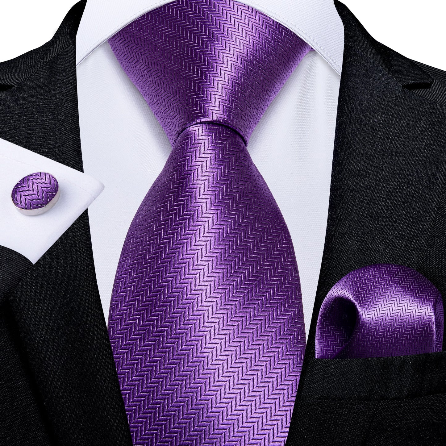Men Purple Floral Paisley Necktie Business Formal 100% Silk Tie Pocket Square Set For Wedding Party The Clothing Company Sydney