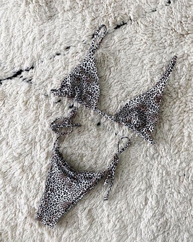 2 Piece Leopard Print Bikini Set Beach Outing Swimming Swimwear Thong Bikini  Swimsuits The Clothing Company Sydney