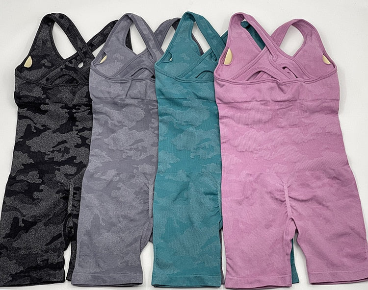 Seamless Jumpsuits Yoga Set Sports Fitness High Waist Hip Raise Back Jumpsuits Workout Clothes Gym Leggings Set for Women The Clothing Company Sydney