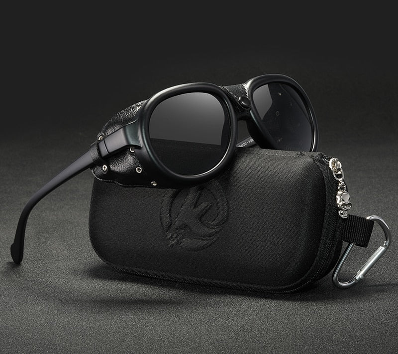 Luxury Steampunk Pilot Sunglasses Men and Women Shield Glasses UV400 Protection The Clothing Company Sydney