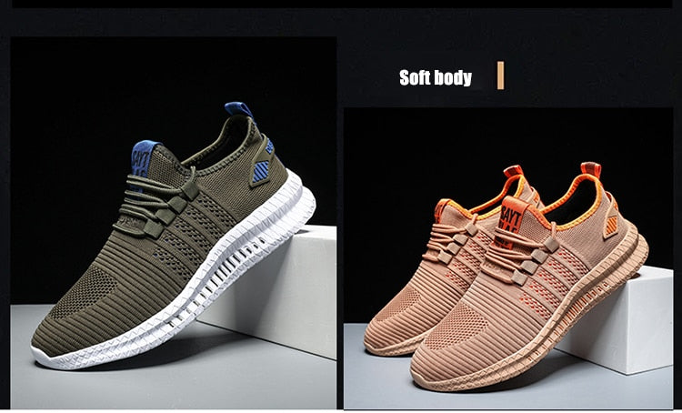 Men's Sneakers Shoes Lightweight Breathable Running Walking Yoga Sports Footwear Soft Sole Lace-up Shoes The Clothing Company Sydney