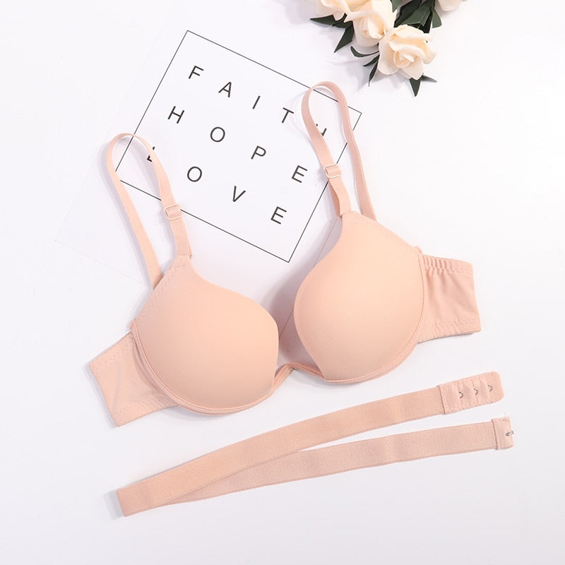 Deep V Push Up Bra Strapless Underwire Underwear Soutien Gorge Thin Half Cup Lingerie Bra The Clothing Company Sydney