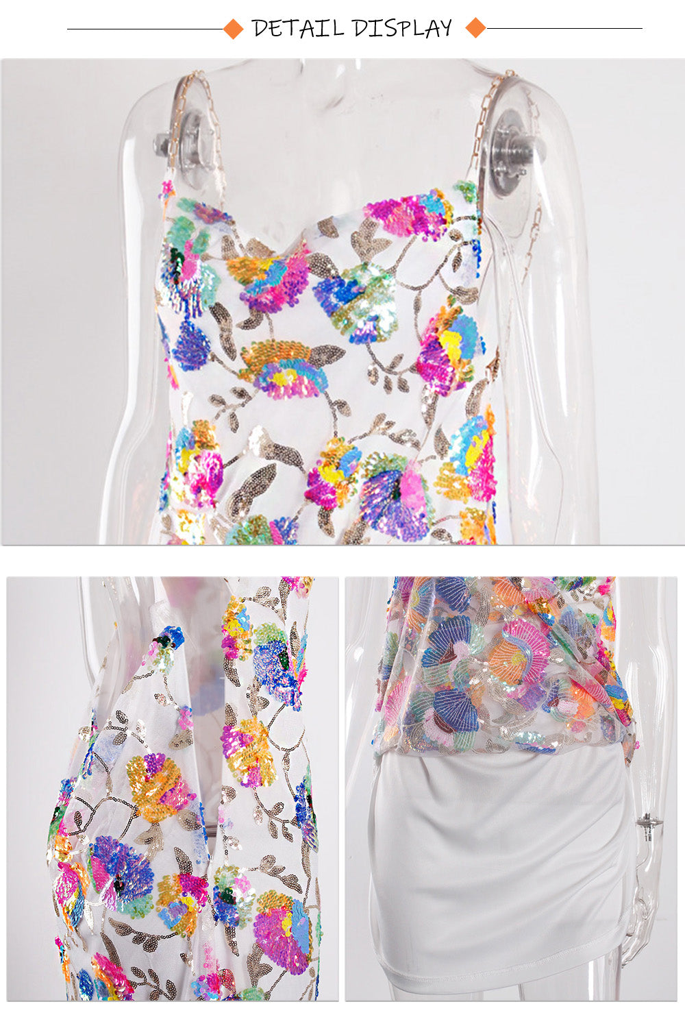 Sequin Backless Slip Mini Chain Straps Short Tulle Cocktail Summer Party Night Lush Prom Dress The Clothing Company Sydney