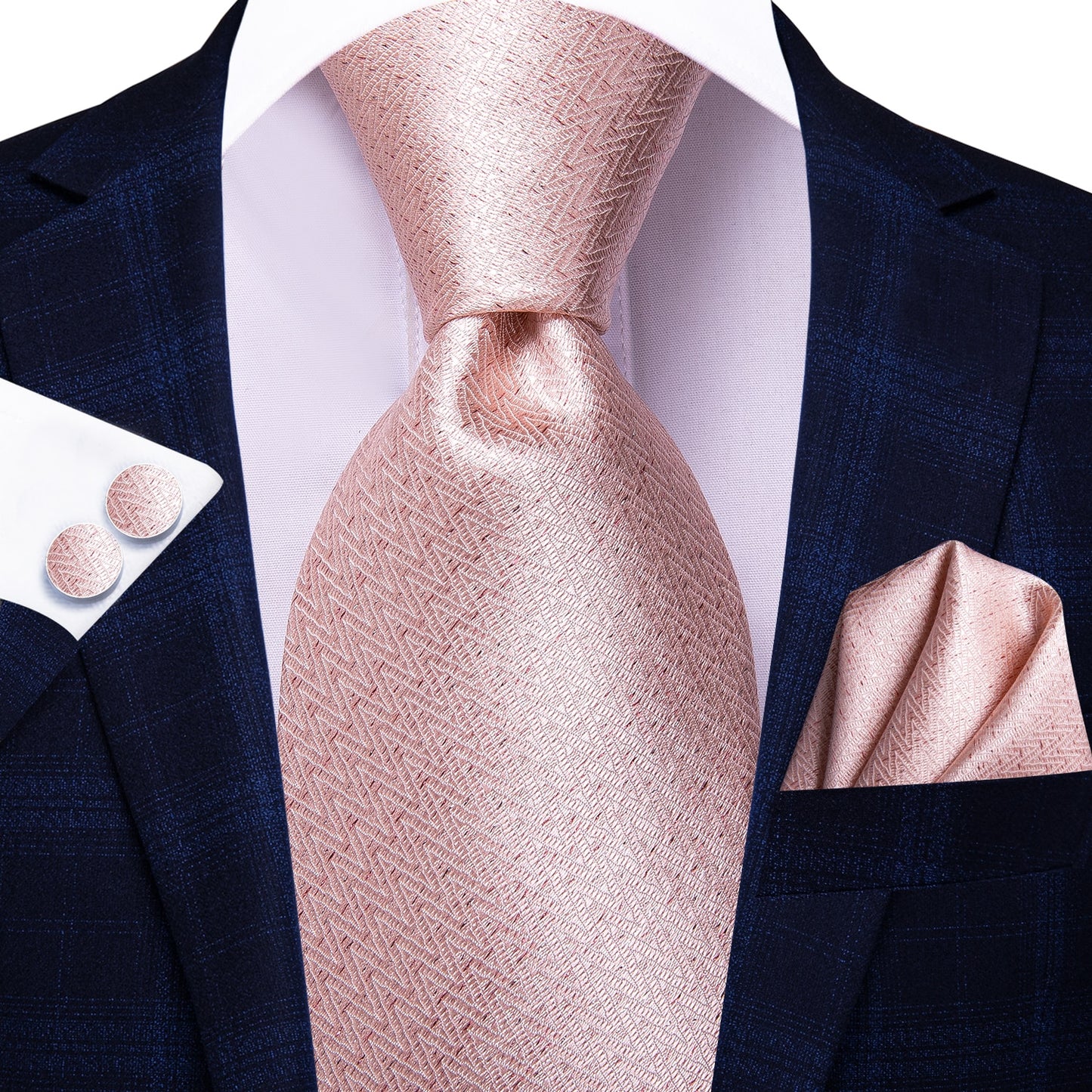 3 Piece 8.5cm Business Solid Paisley 100% Silk Men's Tie Neck Strip Ties for Men Formal Luxury Wedding Neckties Cufflinks Pocket Square The Clothing Company Sydney