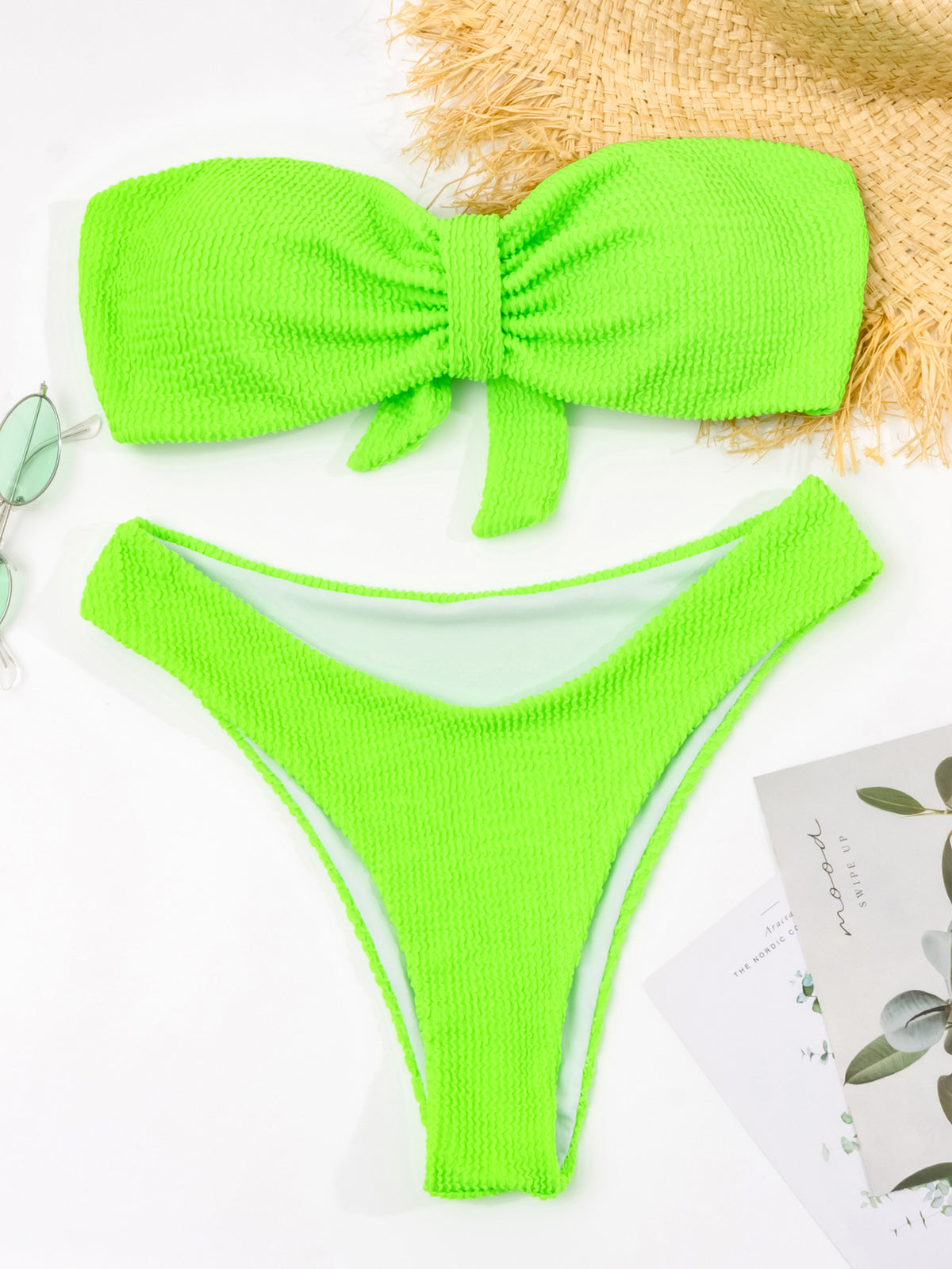 High Waist Bikini Swimsuit Swimwear Bandeau Thong Brazilian Bikini Set The Clothing Company Sydney