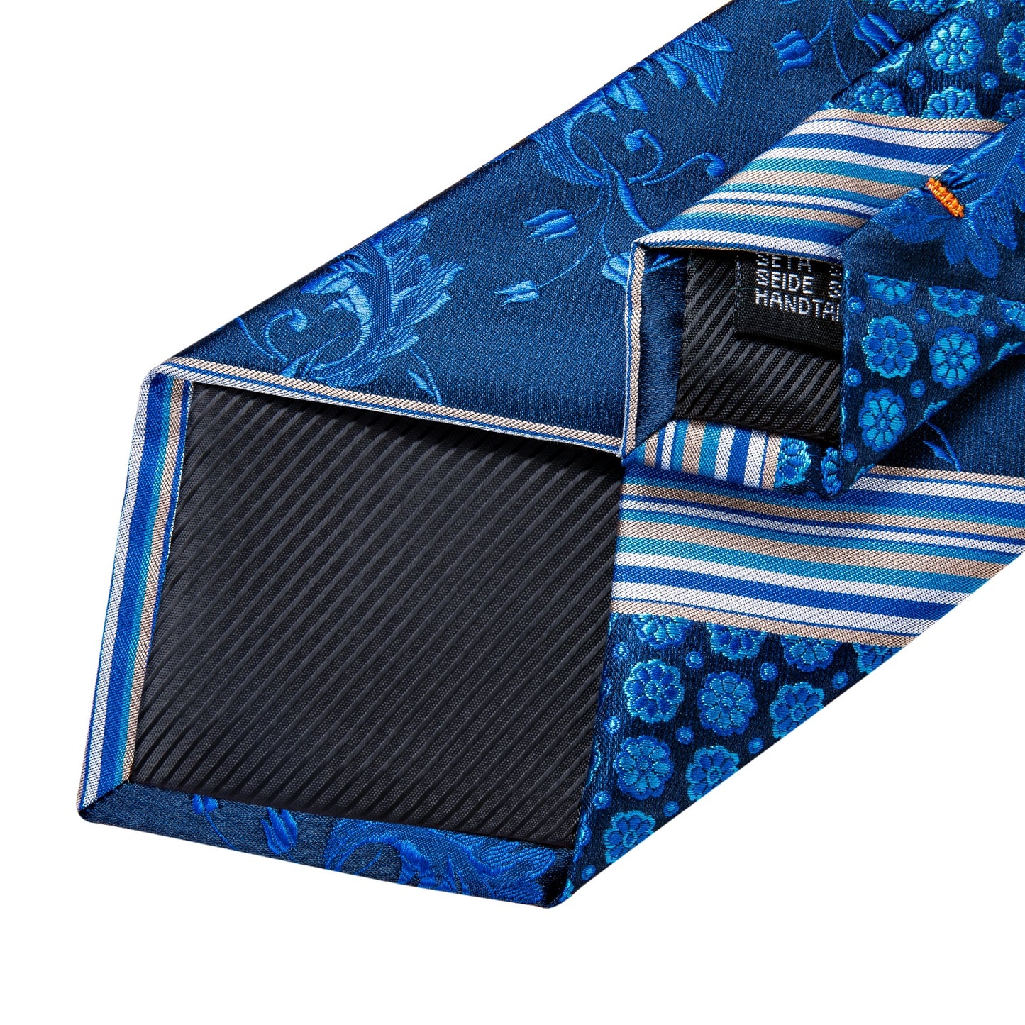 Classic 100% Silk Men's Ties 8cm Blue Plaid Dot Striped Business Necktie Handkerchief Wedding Party Tie Set The Clothing Company Sydney