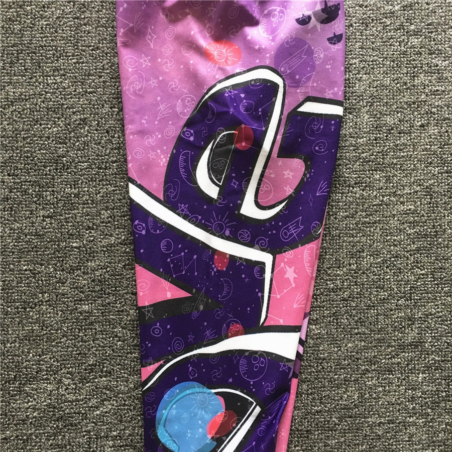 Cartoon Print Pink Two 2 Piece Long Sleeve Crop Top T Shirt Sport Pant Sportsuit Workout Active Outfit Fitness Gym Sport Sets The Clothing Company Sydney