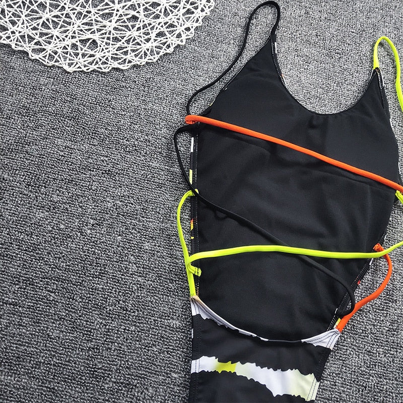 High Leg cut One Piece Swimsuit Thong Swimwear Women Trikini Backless Monokini Brazilian Bathing Suit Swim wear The Clothing Company Sydney