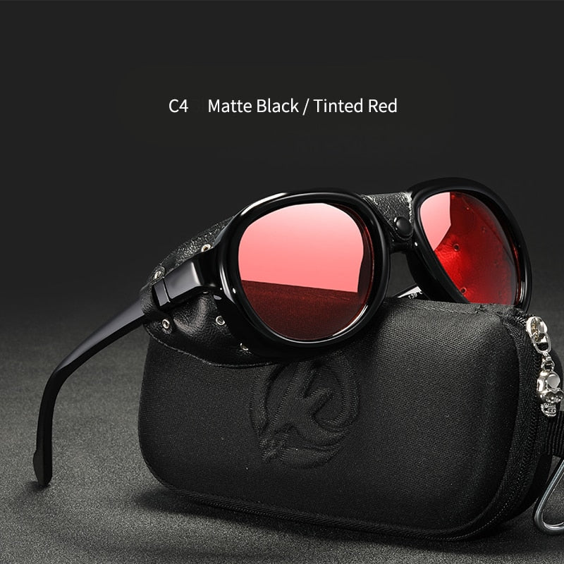 Luxury Steampunk Pilot Sunglasses Men and Women Shield Glasses UV400 Protection The Clothing Company Sydney
