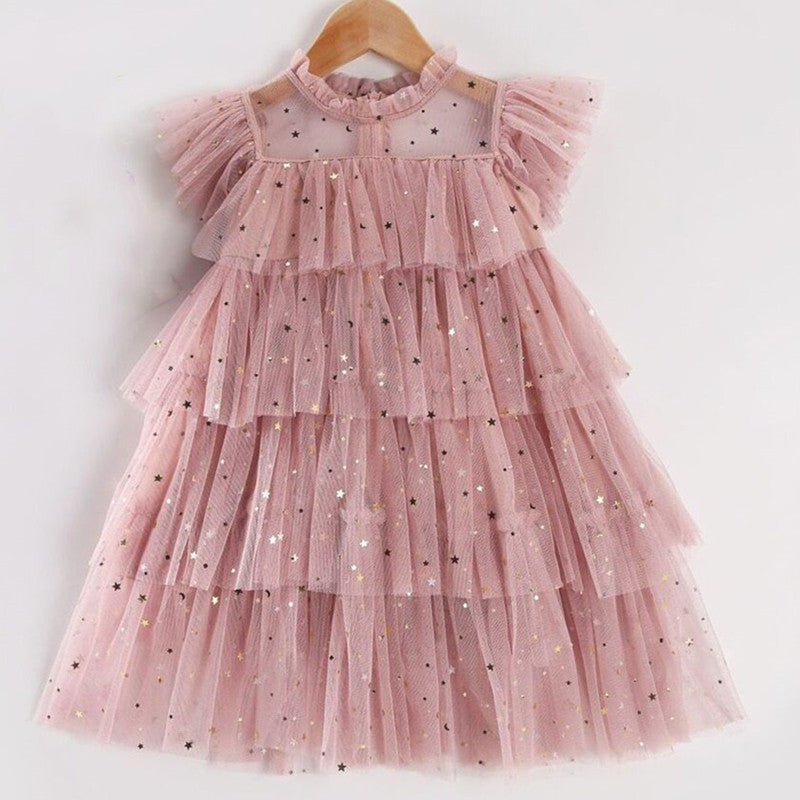 Summer Girls Casual Princess Children Beach Bathing Sleeveless Layered Birthday Party Cake Flower Tulle Costume The Clothing Company Sydney
