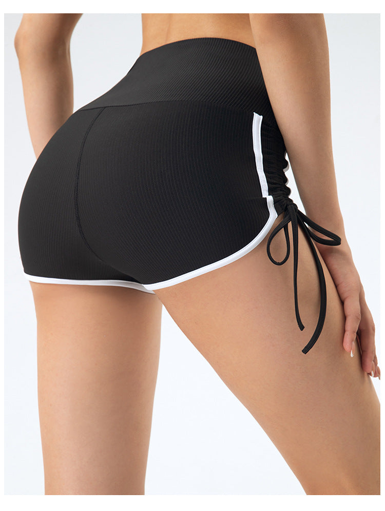 Drawstring Peach Shorts Running Hot Pants Fitness High Waist Sports Yoga Shorts Women Hip Push-up The Clothing Company Sydney