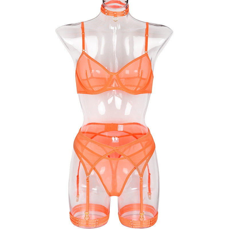 4 Piece Lingerie Underwear Bra Garters Brief Sets Transparent Lace Seamless Panties Set The Clothing Company Sydney