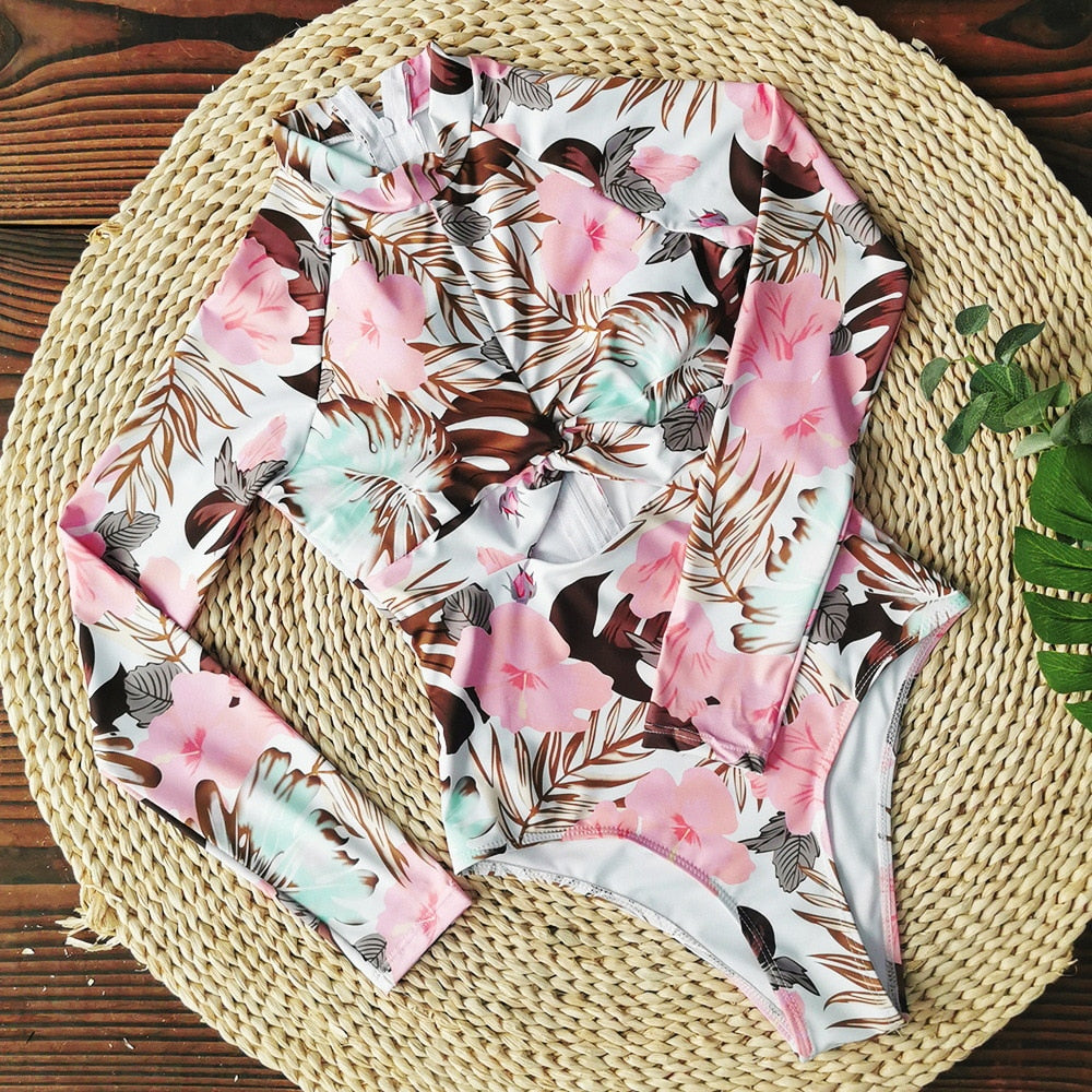 Surf Rashguard Long sleeve swimwear one piece swimsuit Rash Guard swim suit Bathing Suit beach wear Bodysuit Monokini The Clothing Company Sydney