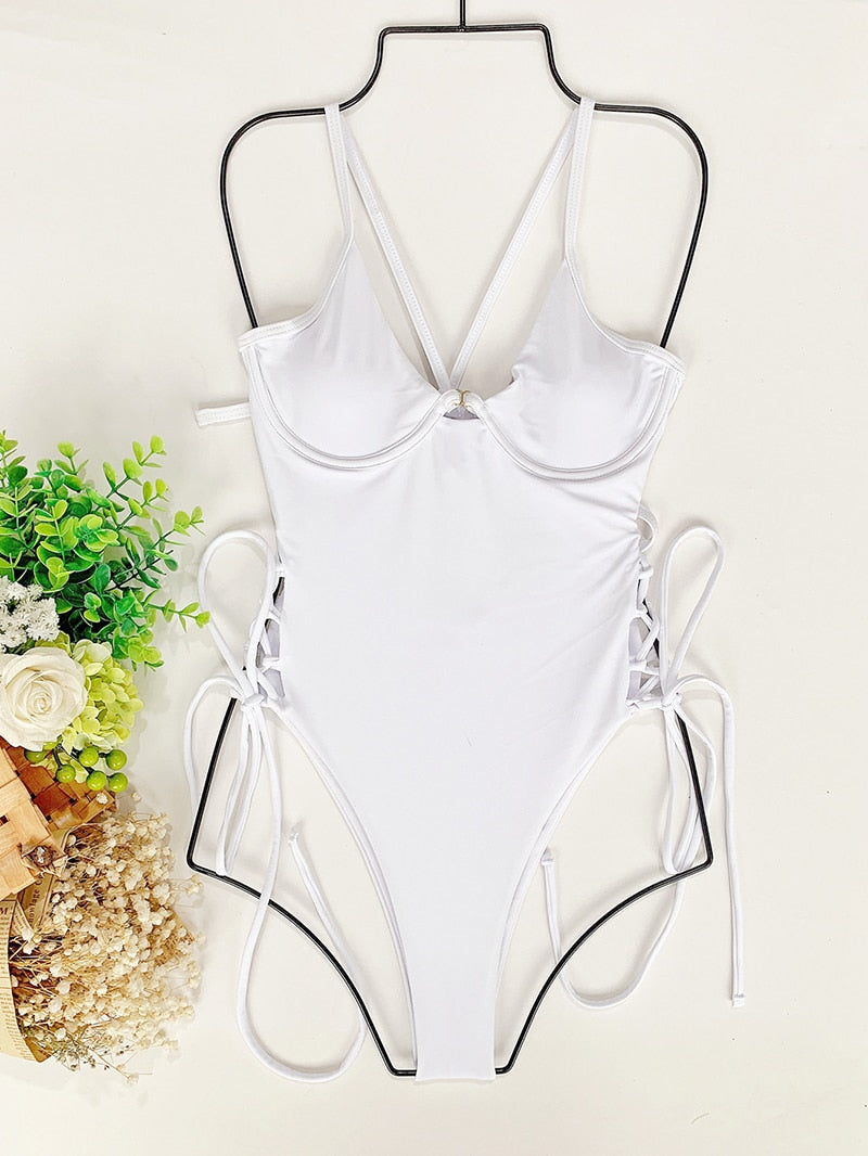One Piece Swimwear Bandage Swimsuit Bodysuit Backless Bikini Bodycon Bathing Suit Cut Out Monokini Beachwear The Clothing Company Sydney