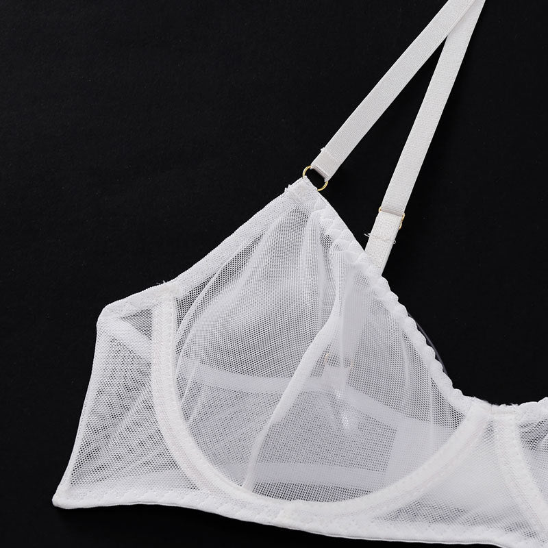 4 Piece Lingerie Underwear Bra Garters Brief Sets Transparent Lace Seamless Panties Set The Clothing Company Sydney