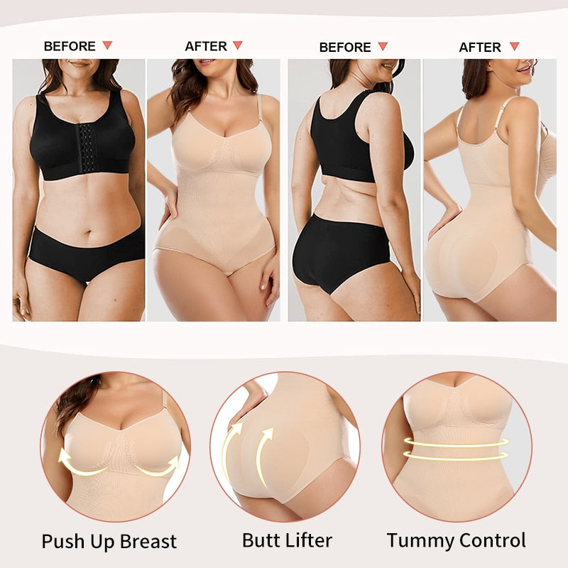 Bodysuit Shapewear Women Full Body Shaper Waist Trainer Stomach Underwear Belt Tummy Control Shaper Trimmer The Clothing Company Sydney