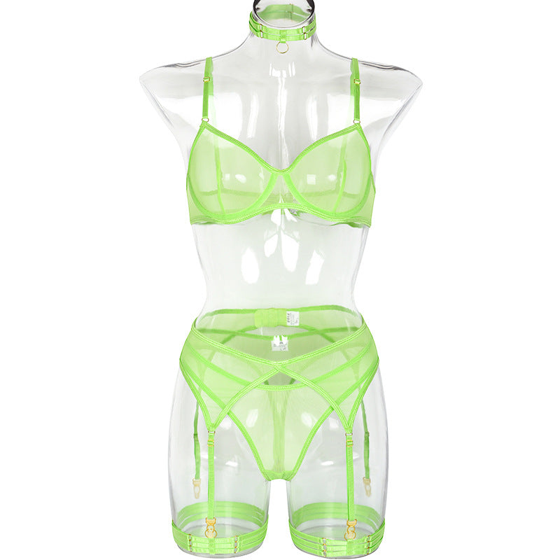 4 Piece Lingerie Underwear Bra Garters Brief Sets Transparent Lace Seamless Panties Set The Clothing Company Sydney