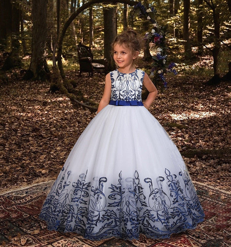 White Lace Bridesmaid Dress Kids Dresses For Girls Children Princess Evening Dress Girl Party Wedding Dress Costume The Clothing Company Sydney